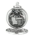 thumbnail image 2 of Train Steampunk Pocket Watch, Quartz Musical Movement Pocket Watch Music Box Fob Watch with Chain, 2 of 5