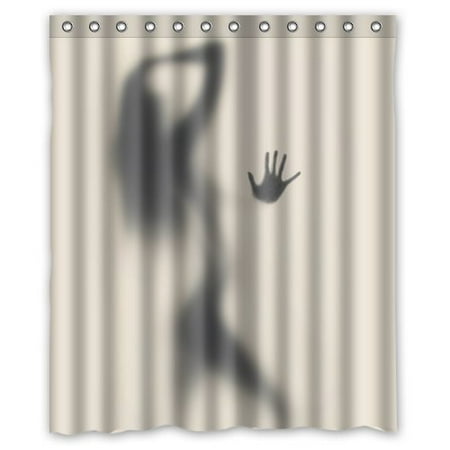 Ganma Sexy Woman Behind The Silhouette Shadow Shower Curtain