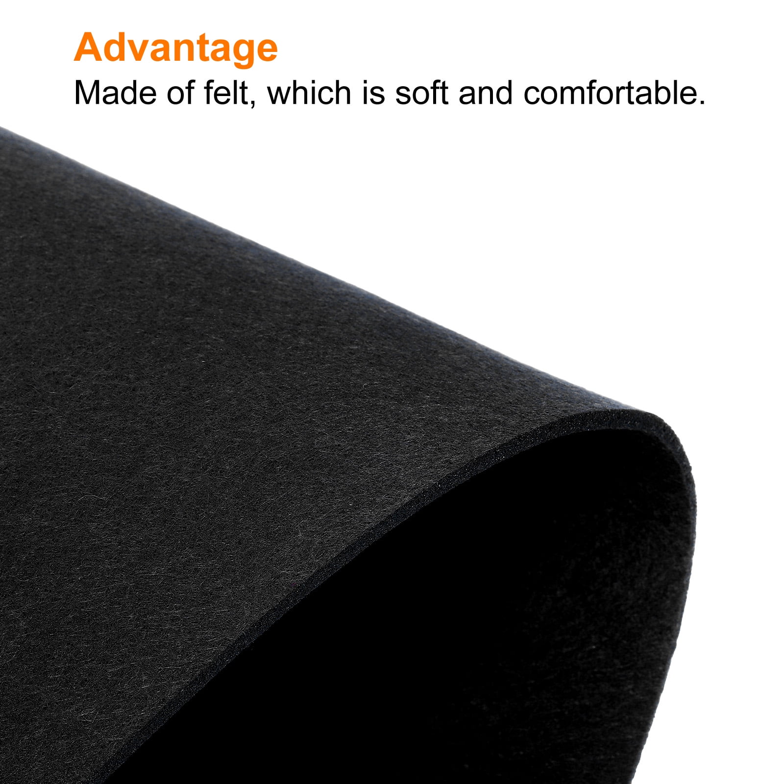 Unique Bargains Desk Mat Protector, Felt Dual Side Mouse Pad Writing Black 30x60