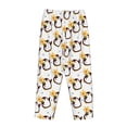 thumbnail image 3 of Lsque Penguin With Flowers Print Women's Pajama Pants, Lounge Pant - Comfortable Home Wear,Elastic Waistband, Stylish Design-XX-Large, 3 of 9
