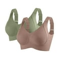 thumbnail image 2 of Ashirexll Sports Bras for Women Large Bust, Wireless Bras for Women, 2PC Fashion Sports Bra in Solid Color for Everyday Casual Wear, 2 of 3