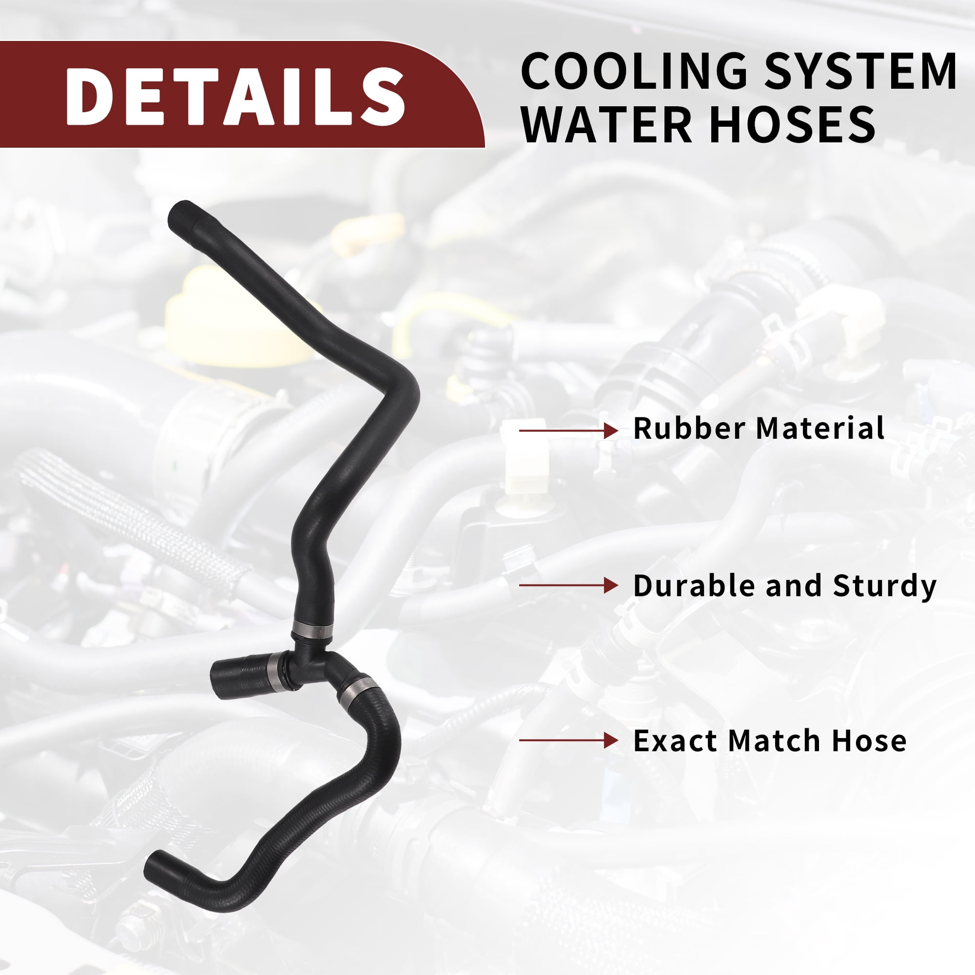 Unique Bargains Cooling System Hose Assembly for Ford Focus 2004-2020 and C-Max 2007-2010