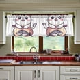 thumbnail image 3 of Yayeee Kitchen Curtains Tier Set of 2 Light Filtering 57"x24" Over Sink Window Panels, White Cute Cat, 3 of 7