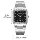 thumbnail image 3 of Reloj de cuarzo para hombre con indicador de fecha – Reloj de pulsera de acero inoxidable para negocios, resistente al agua para uso diario, reloj analógico de moda para la oficina o uso casual., 3 of 6