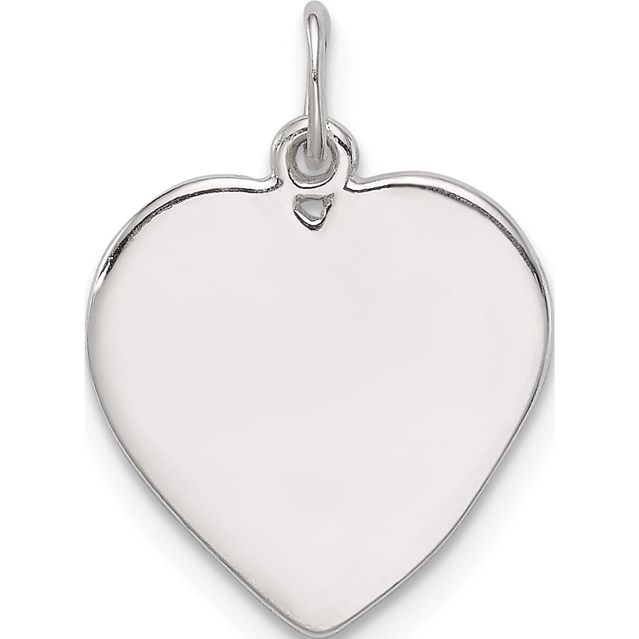 Sterling Silver Small Heart Charm (20 X 15) Made In India qc6007