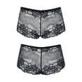 thumbnail image 4 of Curve Muse Women's Pack Of 6 Comfort Sheer Lace Tanga Hipster Boyshorts Panties-PACKM-XL/8, 4 of 7