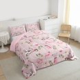 thumbnail image 3 of Feelyou Cartoon Golf Print Full Size Comforter Sets for Kids, Pink Sports Gloves Car Bedding Comforter Set, Leaf Botanical Reversible Bedding Sets, Microfiber Bedroom Decor, 3pcs, 3 of 8