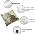 thumbnail image 4 of BANET Cute Cat Lovely Cartoon Pattern Beige Background Throw Pillowcase for Home Decor 22x22in, 4 of 5