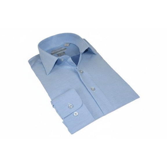 Men's Dress Shirt Christopher Lena 100% Cotton Wrinkle Free C507WS0R Blue