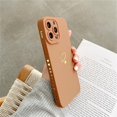 thumbnail image 1 of Funda de teléfono Ottwn de silicona de Color caramelo para iPhone 14 Pro Max 11 12 13 Pro X XR XS Max 7 8 Plus, funda suave con marco de corazón de amor bonito, 1 of 4