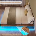 thumbnail image 5 of Afuhokles Floating Bed Frame King Size with LED Lights, Modern Metal Platform Bed, Brown, 5 of 7