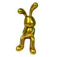 thumbnail image 4 of GUOOL Modern Rabbit Statue Bunny Figurine Sculpture Resin Craft Sitting Posture Figure Left, 4 of 9