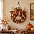 thumbnail image 5 of Autumn Highland Cow Pumpkin 3D Fabric DIY Kit,Handmade Cow Fabric Animal Decoration Sewing Craft Project for Adults,Fall Farmhouse Home Decor, Thanksgiving Decoration Gift,1pc, 5 of 8