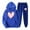 Blue, variant on Feancey Women's Jogging Suits Sets Trendy 3D Heart Print Hoodie and Drawstring Sweatpants Matching Set Valentines Day Cute Soft Jogger Tracksuit Outfits Gray M