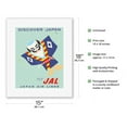 thumbnail image 2 of Discover Japan - Japanese Samurai Kite - Fly Japan Air Lines - Vintage Airline Travel Poster c.1950 - Fine Art Rolled Canvas Print 11in x 14in, 2 of 4