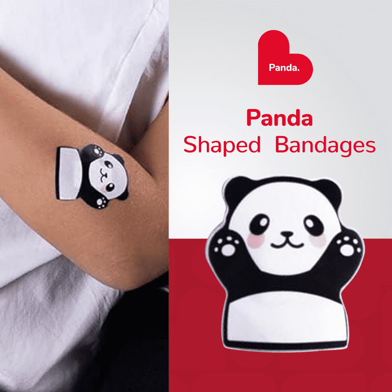 BioSwiss Panda Shaped Bandages, Self Adhesive, Latex Free, Sterile