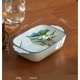 thumbnail image 2 of Multi Functional Ceramic Double Ear Baking Tray Household Baking Utensils Plates Ovens Baking Rice Microwave Available, 2 of 5