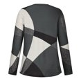 thumbnail image 5 of Ayfxijin Long Sleeve Shirts for Women,Women's Color Blocked Printed Long Sleeved T-shirt Round Neck Top, 5 of 5