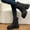 Black, variant on OKBOP Women's Matte Faux Leather Mid-Calf Moto Boots, Crisscross Buckle Strap Pull-On Round Toe Chunky Lug Sole Platform Boots Boots Sizes 35