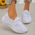 thumbnail image 2 of Lace Up Mesh Walking Shoes for Women Lightweight Non Slip Wide Width Athletic Casual Workout Sneakers, 2 of 7
