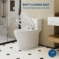 thumbnail image 3 of 17.5 Inch Tall Toilet, One-Piece Elongated Toilet with ADA Comfort Chair Height Seat, Powerful 3/4.8L GPF Dual Flush, 12" Rough In High Bowl for Seniors, White, 3 of 8