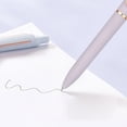 thumbnail image 4 of Retractable Ballpoint Pen, 1 Pc 0.5mm Fine Point Black Ink Pen with Rose Gold Decorative, Smooth Ink Rollerball Pen, Comfortable Writing Pen for Exam Prep and Daily General Use, Violet, 4 of 5