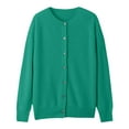 thumbnail image 4 of Cardigan Sweaters For Women Button Front Long Sleeve Knit Cardigans Sweaters, Green , Size S-2XL, 4 of 6