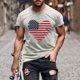 thumbnail image 1 of Tops para hombre, blusas y camisas de cuello redondo y manga corta para hombre, camiseta de cuello redondo y manga corta con estampado de la bandera del Día de la Independencia de Estados Unidos para, 1 of 5