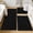 Black, variant on Ileading Ultra Soft Bathroom Rug Set 3 Pieces, Non Slip Thick Chenille Striped Bath Mat, Absorbent Plush Shaggy Bath Rugs for Bathroom, Blue