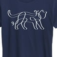 thumbnail image 3 of Instant Message - Ribbon Cat - Women's Short Sleeve Graphic T-Shirt, 3 of 6