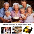 thumbnail image 5 of Gifts for Grandma Blanket Best Grandma Ever Throw Blankets Sunflower Grandmother Nana Gifts Grandparents Gifts Mother''s Day Birthday Gifts from Grandchildren Grandkids 60"X50", 5 of 6