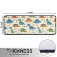 thumbnail image 5 of Dinosaur and Flower Beige Pattern Anti Fatigue Kitchen Rugs Set Of 2, Non Slip Washable Decorative Floor Mats for Sink Laundry and Home Use, 17"x47", 5 of 5