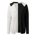 thumbnail image 2 of Vedolay Women Tops Womens Casual Puff Long Sleeve Open Front Work Office Fashion Jacket,Black M, 2 of 4