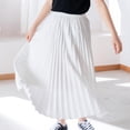 thumbnail image 6 of NAISIBABY Girls Pleated Skirt, Full Swing Chiffon Elastic Waist Summer Casual Maxi Skirt White 4T, 6 of 6