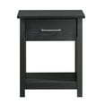 Mainstays Hillside Nightstand with Drawer, Black Finish