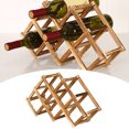 thumbnail image 3 of Foldable Solid Wood Red Rack Racks Countertop Bottle Holder Bottles, 3 of 8