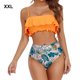 thumbnail image 2 of Naiovety Traje de baño dividido para mujer Traje de baño con volantes acolchados en el pecho Ropa de playa sin mangas Deportes acuáticos Naranja XXL Naiovety OD021142-10, 2 of 6