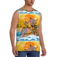 thumbnail image 2 of Easygdp Animals on Noah's Ark1 Men's Breathable Tank Tops Sleeveless Sporty T Shirts for Basketball, Mountaineering, Bodybuilding -Medium, 2 of 8