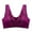 Purple, variant on JGTDBPO Front Closure Bras For Women Plus Size Comfortable Full Coverage Bras Lace Front Snap Bras Post Surgery Vest Breathable Gathering Front Opening Buckle Bra Wireless Minimizer Bra Everyday Bra