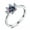Colorful, variant on Rose Gold Footprint Heart Opal Ring For Women Gold Plated Inlay With Opal Centerstone And Colorful Sparkle Shine