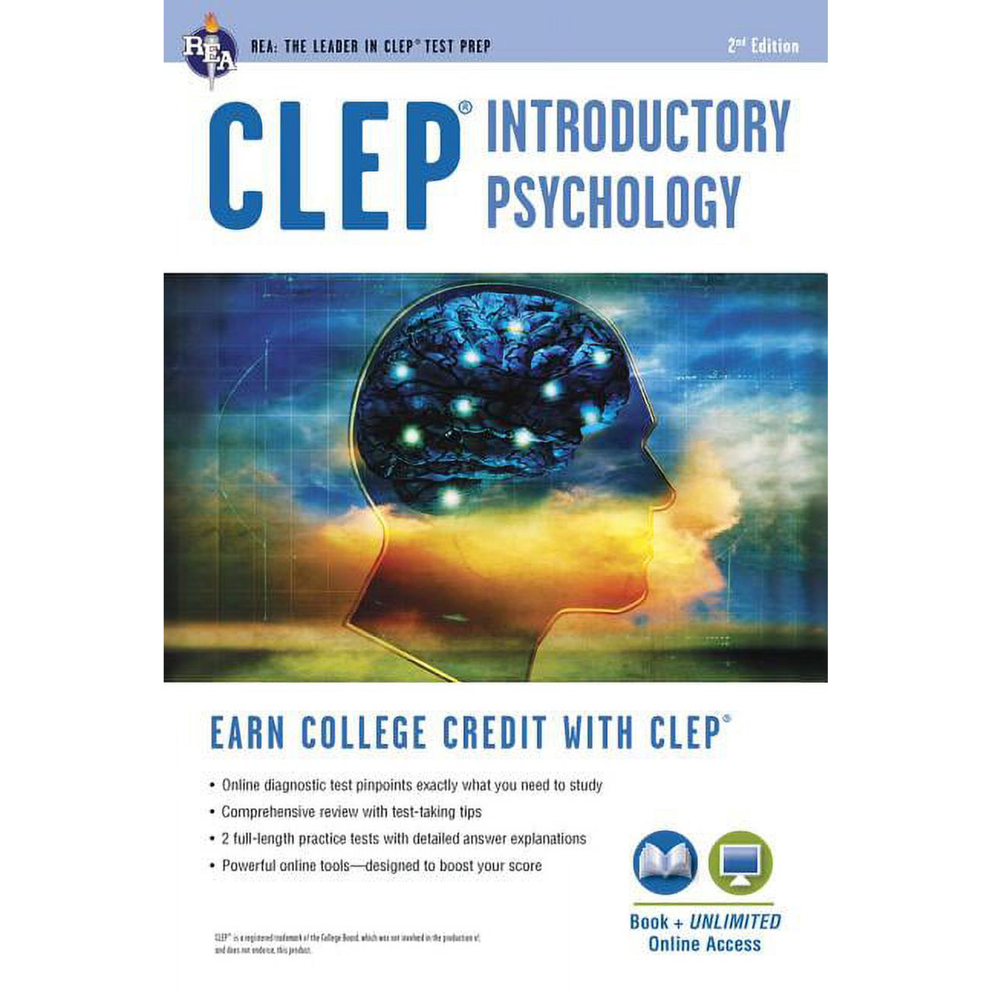 CLEP Test Preparation Clep(r) Introductory Psychology Book + Online, (Paperback)