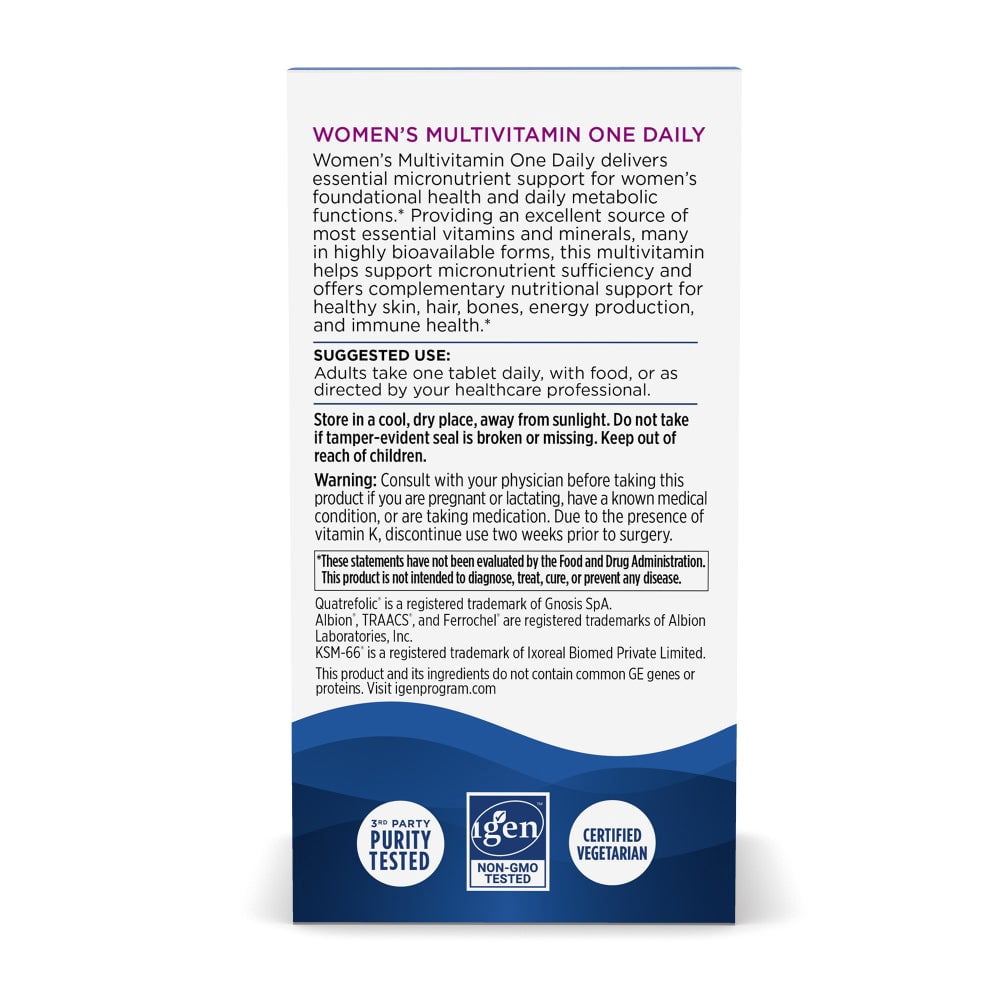 Nordic Naturals Women's One Daily Multivitamin, Unflavored - 30 Tablets