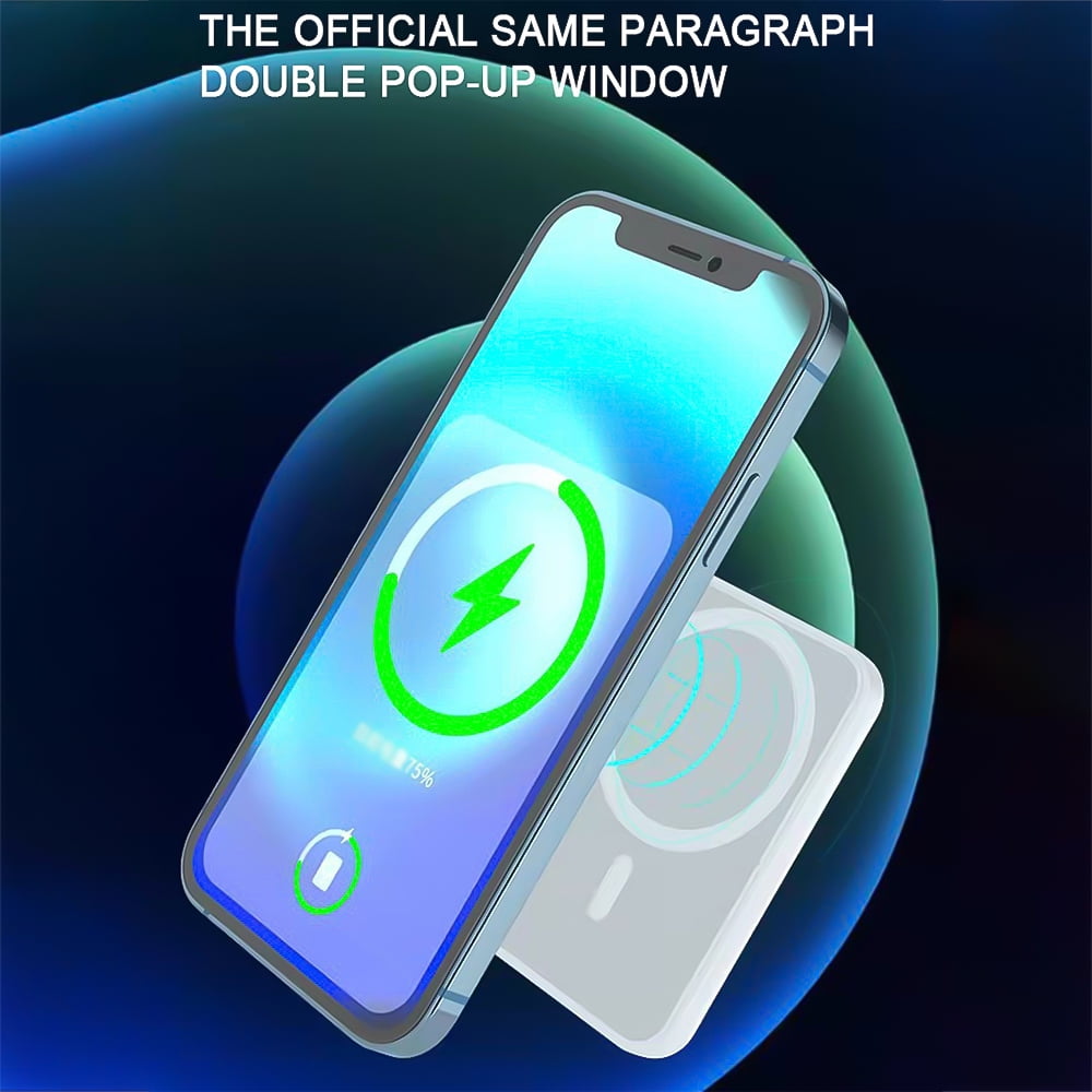 5000mAh Magnetic Wireless Power Bank,Portable 15W Fast Charging Battery Pack Charger Compatible with iPhone 14/13/12 Series
