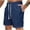 Navy, variant on Havenre Men's Cotton Linen Shorts Trendy Casual Elastic Waist Drawstring Lightweight Workout Lounge Beach Jersey Sweat Shorts with Pockets Black S