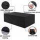 thumbnail image 3 of Funda impermeable para muebles de jardín, resistente a los rayos UV, resistente al viento, tela Oxford 420D duradera, funda rectangular para mesa, color negro, 220 x 120 x 80 cm, 3 of 5