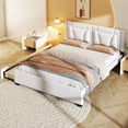 thumbnail image 2 of Queen Size PU Leather Platform Bed with Twin Size Trundle, 2 of 4