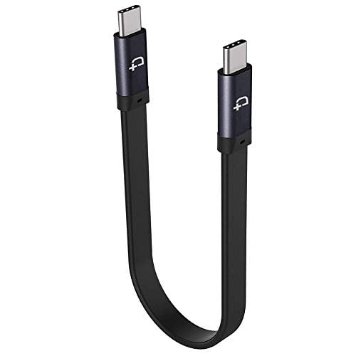 Blue USB 3.2 Gen 2 Supports 100W Charging / 10Gbps Data Transfer / 4K@60Hz Display Short USB C Cable USB C Charging Cable Compatible with Android Samsung Galaxy USB C to USB C Cable 0.45ft 