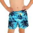 thumbnail image 5 of Afuyipoi ​Boys Mesh Lined Swim Trunks（6-15 Years）, Children's Summer Beach Board Shorts with Tropical Prints Multicolor Size 6, 5 of 8