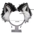 thumbnail image 3 of Orejas de animales simuladas, aro de pelo, diadema con orejas de Animal para Cosplay, hecha a mano, orejas de gato, zorro, Lobo y perro, 3 of 4