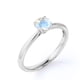 thumbnail image 4 of JeenMata Anillo de Compromiso Solitario de 6 Puntas con Piedra Lunar Azul Facetada Redonda de 1 Quilate en Oro Blanco de 18 K sobre Plata, 4 of 6
